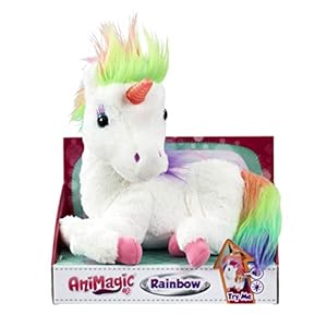Animagic-Rainbow-My-Glowing-Unicorn-a-Soft-Unicorn-Plush-Toy-with-Glowing-Horn-and-Unicorn-Sounds Animagic: Rainbow The Glowing Unicorn | Interactive Unicorn Plush with a Magical Glowing Horn and Multicoloured Fur…