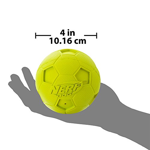 Nerf Dog Soccer Squeak Ball Dog Toy, Large, Green