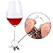 Tatuo 6 Pieces Christmas Glass Charms Theme Party Wine Glass Tags Christmas Wine Rings for Goblet Drink Marker, 6 Styles