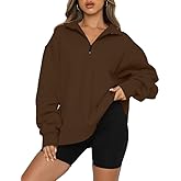 BETTE BOUTIK Oversized Half Zip Sweater for Women Pullover Long Sleeve Sweatshirt Hoodies Teen Girls Y2K Tops Clothes