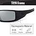GAMMA RAY OPTICS Polarized Sunglasses for Men Sport Wrap Grey Lens