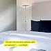 Brightech Sky Flux Dimmable LED Floor Lamp – Super Bright Floor Lamp for Living Room and Offices – Torchiere Standing Lamp with 3 Light Options, Tall Lamp for Bedroom Reading and More - White