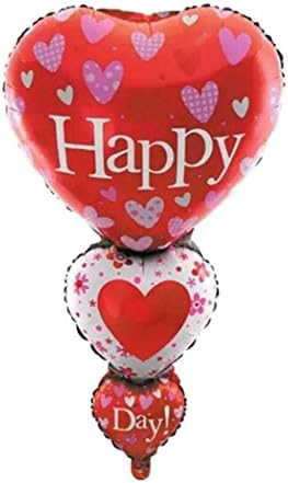 New style Large clusters of heart Happy Day heart Foil Air Balloons Wedding Party Decoration Ballons