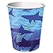 Creative Converting Shark Splash Tableware Party Bundle 16: Plates, Napkins, Cups, Tablecover Cutlery