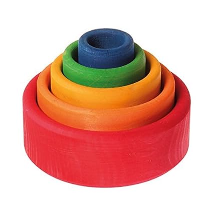 Schälchensatz bunt - aussen rot