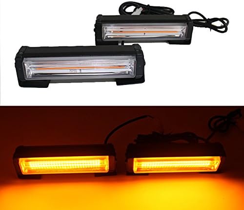 HEHEMM High Bright 36W Car COB Warning Light Car External Emergency Strobe Light Flashing Lamp Car Top Roof Light Automotive Hazard Emergency Light for Trucks Car Auto 12V-24V (Amber)