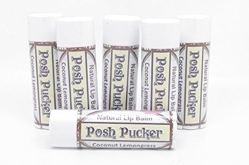 100% Natural Posh Pucker Tinted Beeswax Lip Balm (single) - Coconut Lemongrass with Shea Butter & Vit. E
