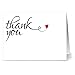 Note Card Cafe Thank You Cards with Red Envelopes | 36 Pack | Heart Felt Thank You | Blank Inside, Glossy Finish | for Greeting Cards, Occasions, Birthdays, Gifts