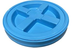 House Naturals Screw on Lid for 5 Gallon Plastic bucket container fits 3.5, 5, 6, 7 gallon pail (Aqua)