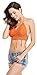 Women's Fringed Bikini Top Tassel Top Cami Tank Bralette, Orange