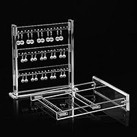 Lanscoe 48 Holes Acrylic Earring Holder Transparent Jewelry Display Stand Storage Decor for Women Girls Gallery Store Exhibit Presentation