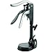 SHARPER IMAGE Tabletop Corkscrew Wine Bottle Opener Stand & Foil Cutter, Quick Removal On Natural/Synthetic Corks, Suction Base, Ergonomic Handheld Lever, Works for Wet Bar/Kitchen, BLACK/SILVER