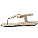 Meeshine Womens T-Strap Open Toe Sparkle Flip-Flops Summer Dress Flat Sandals Shoes