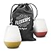 Flexicups Silicone Camping Wine Glasses 12 Oz Set of 2 Shatterproof and Lightweight with Handy Carry Bag Perfect Cups for Picnics and Outdoor Parties
