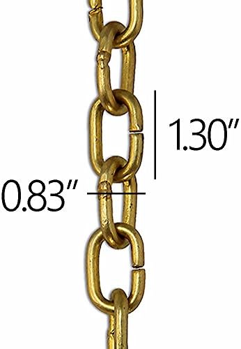 RCH Hardware CH-16-PN Decorative Polished Nickel Solid Brass Chain for Hanging, Lighting - Circular Unwelded Links (1 Foot)