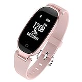 Fitness Tracker, DG2CHU Waterproof Activity Tracker with Heart Rate Monitors Pedometer and Sleep Monitor Calorie Counter Watch, fashion Smart Band for Women (Rose Gold)