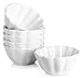 DOWAN Ramekins 4 oz, Creme Brulee Ramekins, Ramiken Oven Safe for Baking, Souffle Dishes Custard Cups, Porcelain Small Dipping Sauces Charcuterie Dessert Bowls, Ceramic Pudding Cups, Set of 6, Soft White