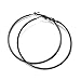 IBLUE Jewelry Women's Black Hoop Earrings Sets Stainless Steel 6 Pairs a Set