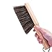 OAKART Metal Dust Pan and Brush Set Soft Bristle Wooden Broom Heavy Duty Pan Portable Size