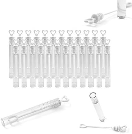 empty bubble bottles with wands