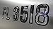 Boat Registration Stickers - Domed Carbon Fiber Numbers with Red Outline