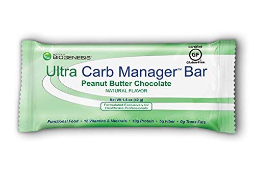 Biogenesis Ultra Low-Carb Bar – Diet Support Meal Substitute Bar, Peanut Butter Chocolate Flavor – 15 1.75 Ounce Bars Per Box
