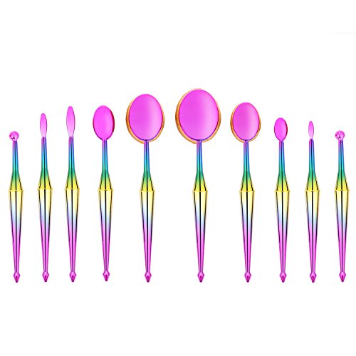 Oval Brushes,Face Makeup Brushes Oval Makeup Brush Set