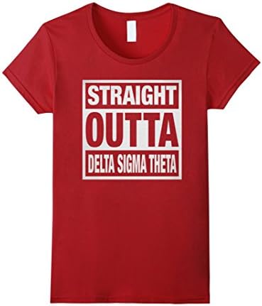 Women's Straight Outta Delta Sigma Theta T shirt Medium Cranberry