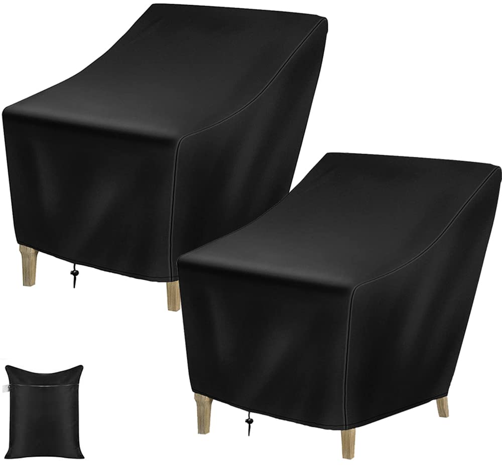 Patio Chair Cover Outdoor Skyour Waterproof Single Lounge Deep Chair Sofa Furniture Protector Covers for Backyard Veranda Lawn Garden (2)