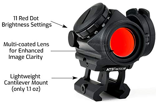AT3 Tactical RD 50 PRO Red Dot Sight With 1 Riser For Lower 1 3 