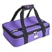 Pursetti Casserole Carrier - Expandable Insulated Bag Perfect as Lasagna & Pie Carrier for Potluck, Family and Holiday Parties (Purple w/Purple Circle Accent)