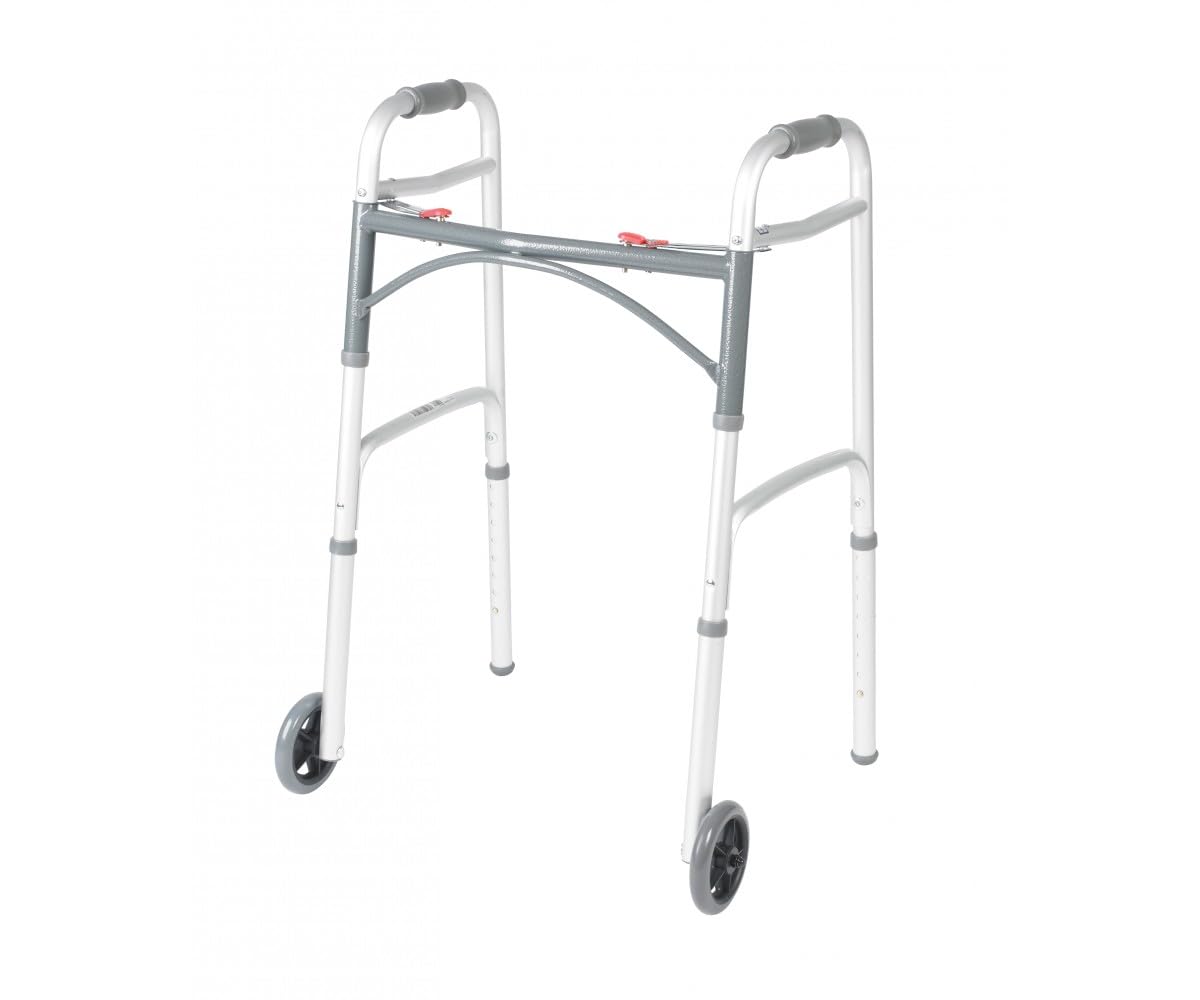 Photo 1 of Drive Medical Deluxe Two Button Folding Walker with 5" Wheels