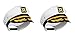 Ifavor123 Sailor Captain Yacht Adjustable Snapback Cap Boat Halloween Hat - 2 Pack