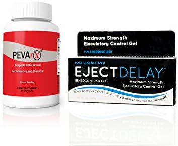 PEVArx/Male Sexual Enhancement Supplement/Eject Delay/Male Desensitizer Climax Control Gel Bundle