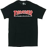 Thrasher Magazine Outlined Black Men's Short Sleeve T-Shirt - Medium