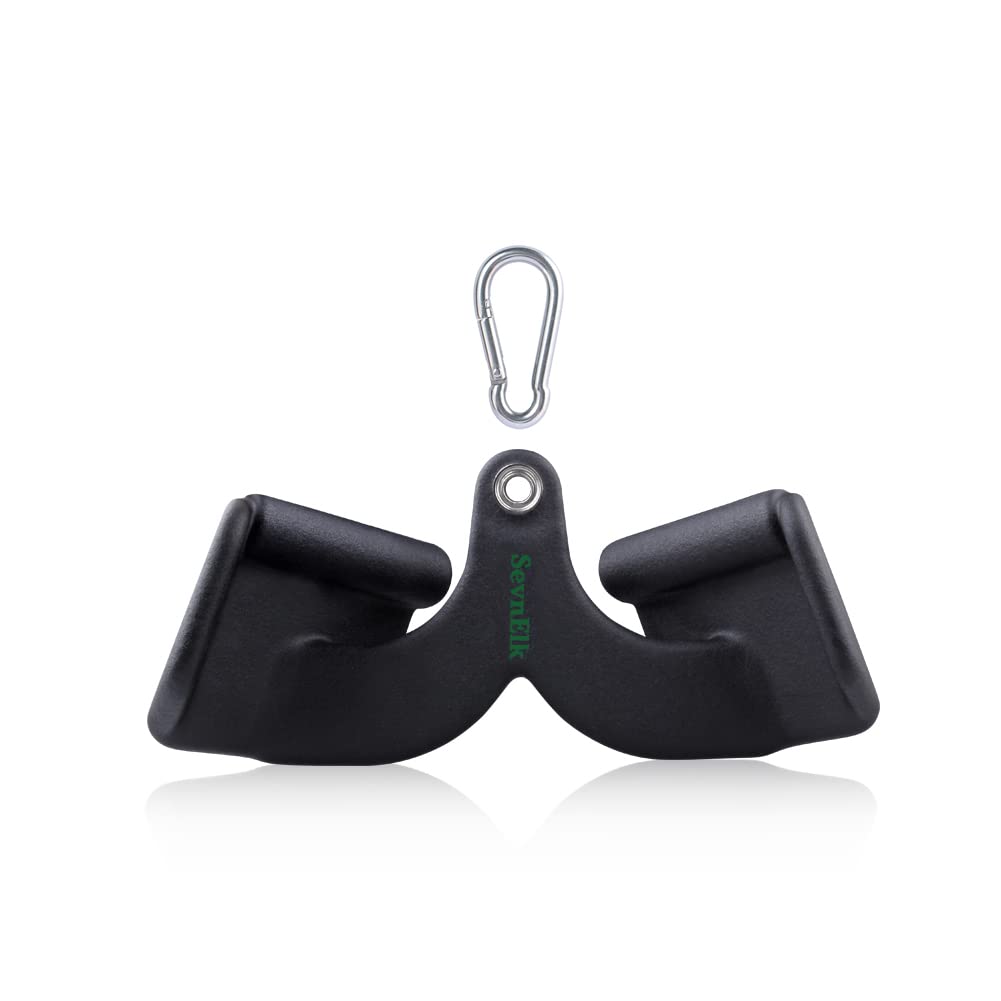 Row Handle for Cable Machines Home/Gym,Combo Tricep Press Down Cable Attachments,T-bar V-Bar Bicep Curl Tricep LAT pulldown Bar Back Strength Training Handle