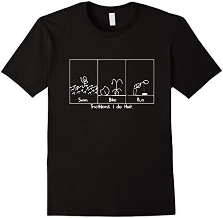 Mens FUNNY GREAT TRIATHLON TRI T-Shirt Triathlete Swim Bike Run Medium Black