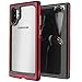 Ghostek Atomic Slim Galaxy Note 10 Plus Clear Case with Super Space Metal Bumper Military Grade Aluminum Heavy Duty Protection Wireless Charging Compatible 2019 Galaxy Note10+ 5G (6.8 Inch) - (Red)