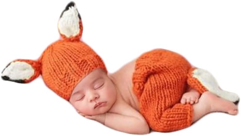 Traje De Ganchillo De Cerdito Para Fotos De Bebés – Sombrero Y Pantalón, Suave Y Transpirable Para Recién Nacidos De 0 A 3 Meses