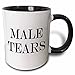 3dRose Male Tears Two Tone Mug, 1 Count (Pack of 1), Black