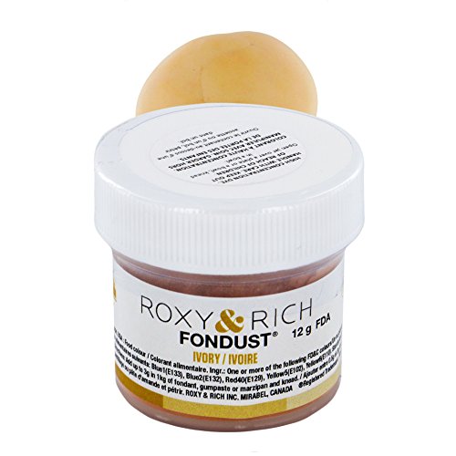 Fondust Hybrid Powder Food Color Ivory, 12 Grams by Roxy &amp; Rich
