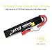 TATTU 7.4V Airsoft LiPO Battery with Deans Connector, 1000mAh 25C 2S Battery Pack for Airsoft Guns