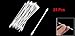 uxcell 25 Pcs White Plastic Makeup Remover Double Pointed Ended Cotton s Swabs
