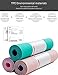 Yoga Mat Fitness Mat Specifications 72” x 26” Thickness 1/4-Inch Eco Friendly Material SGS Certified Ingredients TPE Extra Large Non-Slip Exercise Mat with Carry Strap and Carry Bag (Light Pink)thumb 4