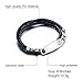 Free Engraving Unisex Stainless Steel Tag with Black Braided Leather Triple Wrap Medical Alert Bracelets