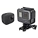 PCTC Windscreen Foam Windshield Windslayer Housing for Gopro Hero 7 6 5 Black Case Cover + 2 LCD Screen Protector 2 Lens Protector Reduces Wind Noise for Optimal Audio Recording