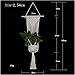 HomRing Macrame Plant Hanger Wall Art, Handmade Flower Pot Holder Cotton Rope Indoor Outdoor Balcony Patio Deck Ceiling Plant Holder Basket