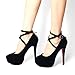 OCHENTA Women's Ankle Strap Platform Pump Party Dress High Heel