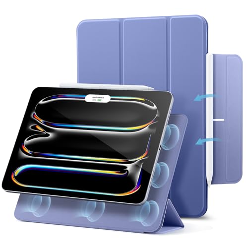 ESR für iPad Pro 13 Zoll Hülle M5/M4 (2025/2024), magnetische Befestigung, dünne Trifold Ständerhülle, unterstützt Pencil Pro & Pencil (USB-C), Auto R