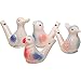 Streamline Imagined Porcelain Bird Water Whistles, set of 4